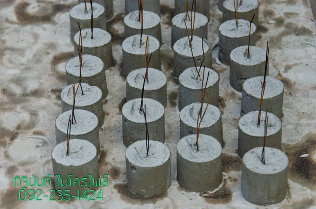 ลูกปูน Spacer สำหรับหนุนเหล็กเสริมในงานคอนกรีต